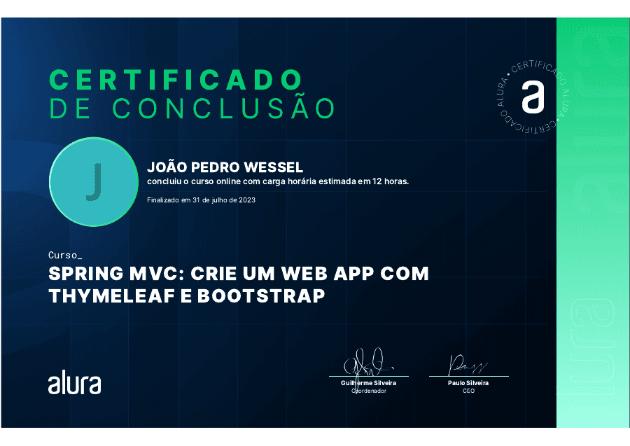 Certificado Spring MVC: Thymeleaf e Bootstrap